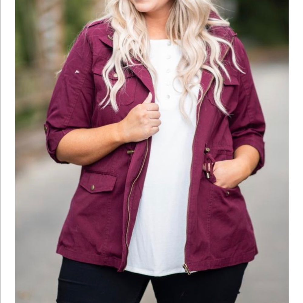 Burgundy jacket
